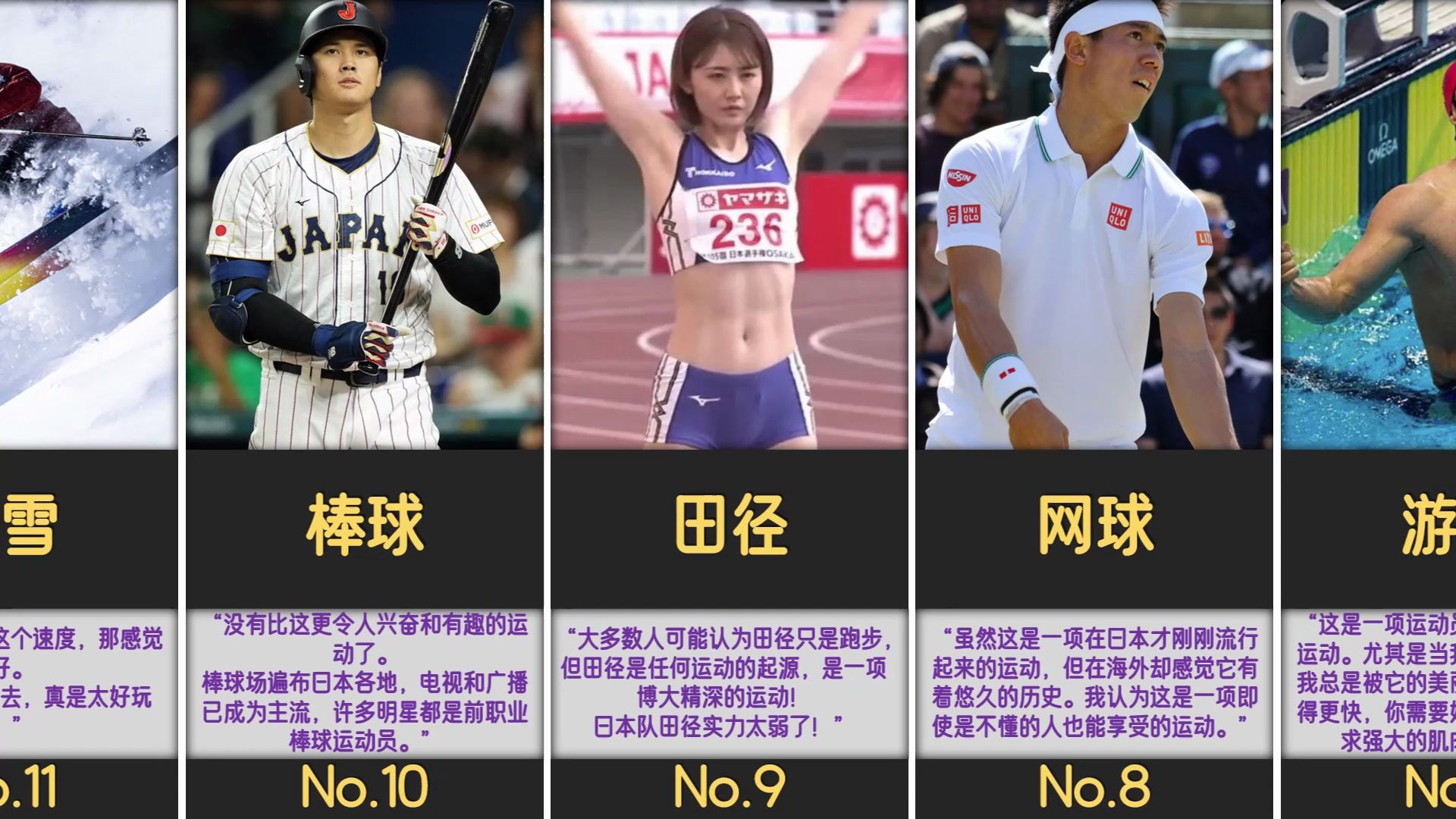 日本最受欢迎的体育运动（日网投票排行）